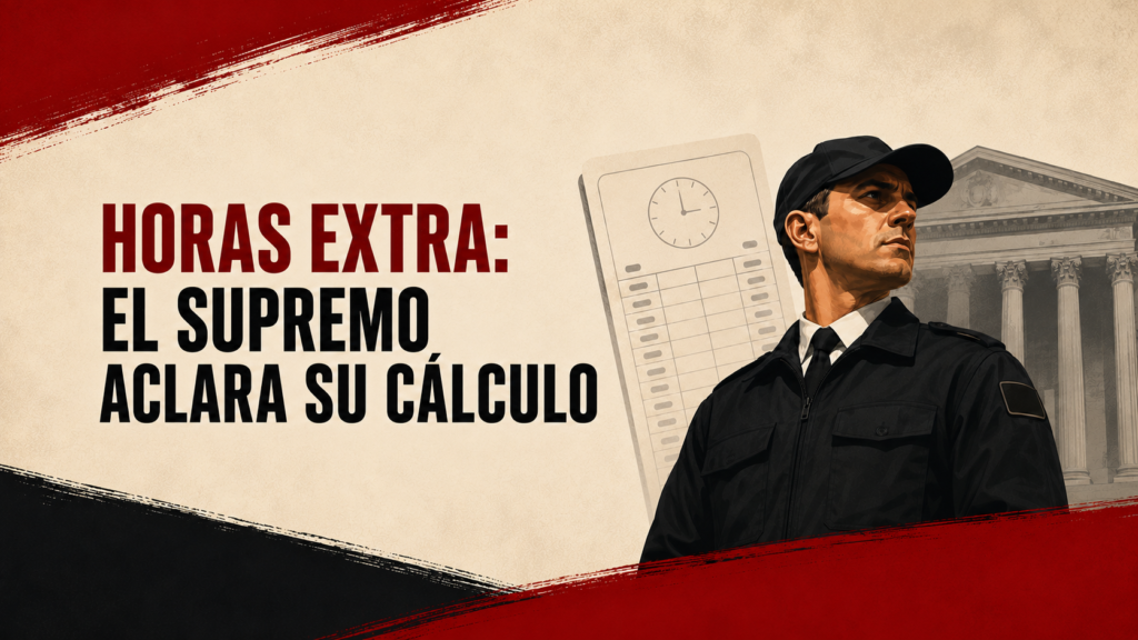 El Tribunal Supremo aclara cómo deben calcularse las horas extraordinarias en seguridad privada