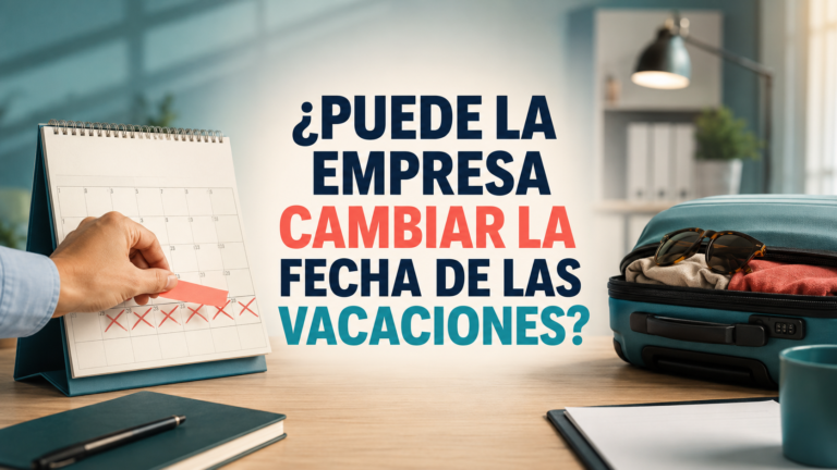¿Puede la empresa cambiar la fecha de las vacaciones?
