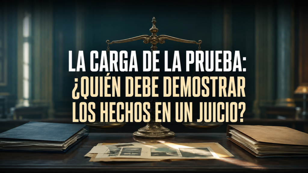 La carga de la prueba: ¿quién debe demostrar los hechos en un juicio?